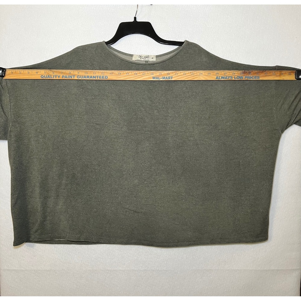 Three Bird Nest-The Nest Coastal Fisherman Green Oversized Boxy Boho Top Women M - Picture 6 of 9